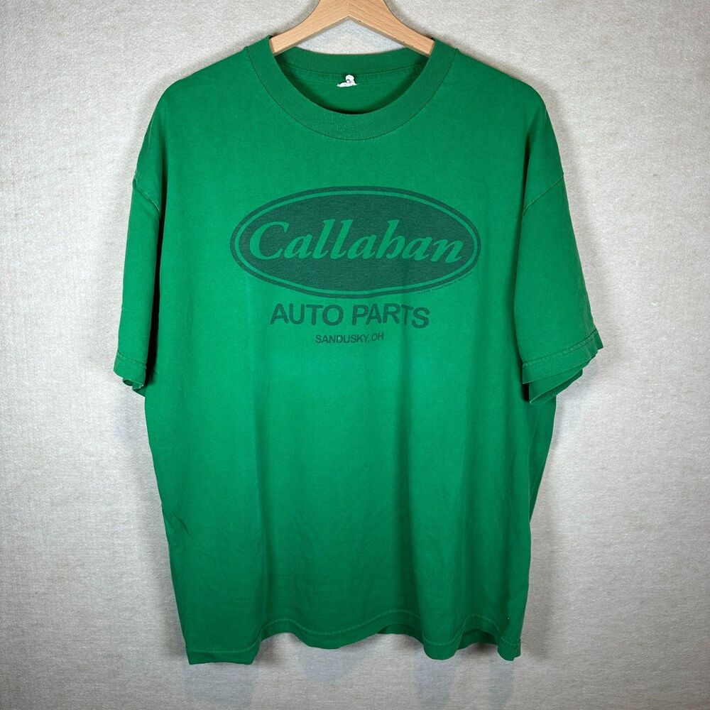 Callahan Auto Parts Tommy Boy Graphic Shirt Men Large Green Automotive Vintage